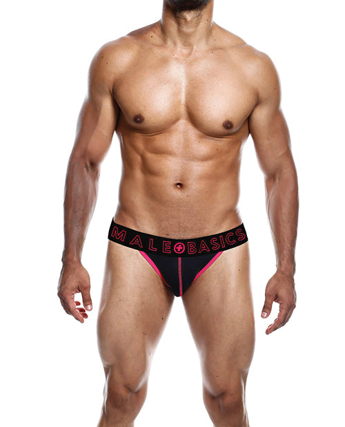 Male Basics Neon Jockstrap Coral LG