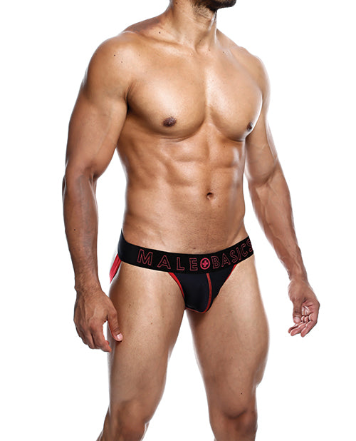 Male Basics Neon Jockstrap Red LG