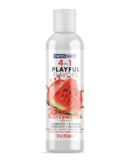 Swiss Navy 4 in 1 Playful Flavors Watermelon - 1 oz