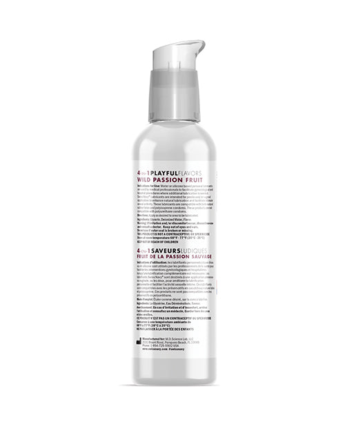 Swiss Navy 4 In 1 Flavored Lubricant 4oz - Wild Passion Fruit
