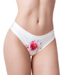 Mememe Flower Power Rose Printed Thong SM