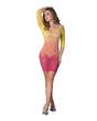 Seamless Ombre Half Sleeve Dress - Sunset Ombre O/S