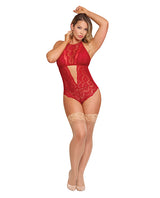 Sugar & Spice Teddy w/Snap Crotch Red L/XL