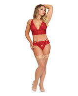 Sugar & Spice Bra & Panty Red L/XL