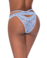 Ooh La Lace Peek-A-Boo Cheeky Panty Periwinkle L/XL