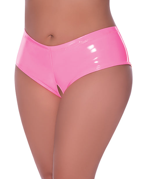 Club Candy Low Rise Split Crotch Boy Short Pink QN