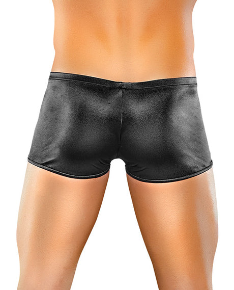 Male Power Satin Lycra Boxer Black Large