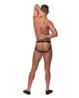 Cock Pit Fishnet Cock Ring Jock Black L/XL