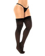 Sheer Thigh High Stockings Black O/S