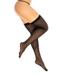 Diamond Mesh Thigh High Black L/XL