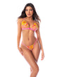 Delicate Embroidered Bralette & Thong 2 pc Set - Pink L/XL