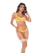 Sunlit Bliss Underwire Bralette w/Thong 2 pc Set - Yellow S/M