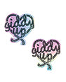 Neva Nude Giddy Up Heart Reflective Pasties - Rainbow O/S