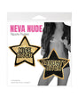 Neva Nude Nice / Naughty Bitch Glitter Stars - Black/Gold O/S