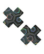 Neva Nude Holographic X Factor Pasties - Black O/S