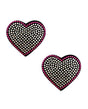 Neva Nude Burlesque Heart N' Soul Crystal Heart Pasties - Pink/Clear O/S