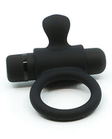 Nu Sensuelle Silicone Bullet Ring Rechargeable Vibrating Cock Ring - Black