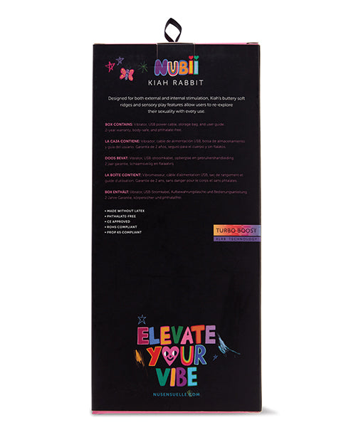 Nu Sensuelle Kiah Nubii Rechargeable Silicone Rabbit - Blue