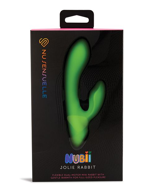 Nu Sensuelle Jolie Nubii Rechargeable Silicone Mini Heating Rabbit - Lime Green
