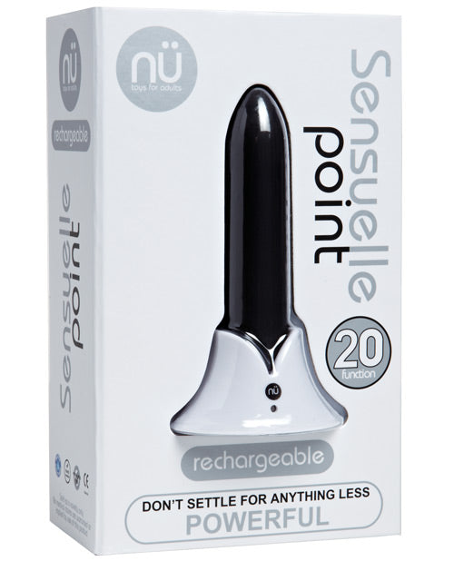 Nu Sensuelle Point Rechargeable Silicone Bullet - Black