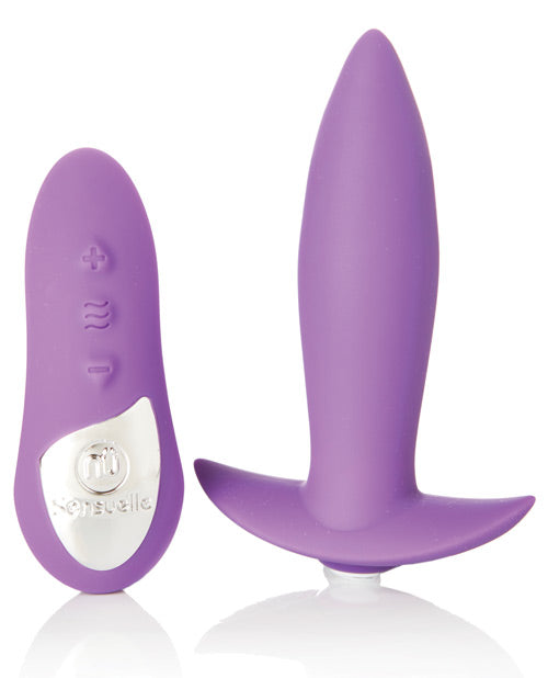 Nu Sensuelle Mini-Plug Rechargeable Silicone Vibrating Plug with Remote Control - Purple