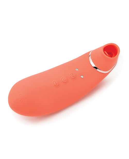 Nu Sensuelle Trinitii Triple Action Suction Flickering Silicone Tongue - Coral
