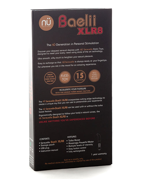 Nu Sensuelle Baelii XLR8 Rechargeable Silicone G-Spot Vibrator - Electric Blue