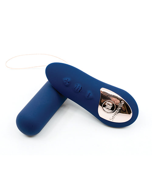 Nu Sensuelle Rechargeable Silicone Bullet Plus with Remote Control  - Navy Blue