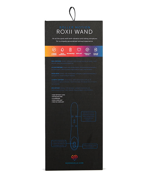 Nu Sensuelle Roxii Rechargeable Silicone Wand With Roller Motion Ultra Violet
