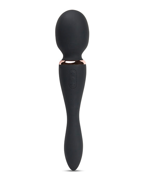 Nu Sensuelle XLR8 Alluvion Silicone Rechargeable Wand Massager - Black/ Rose Gold