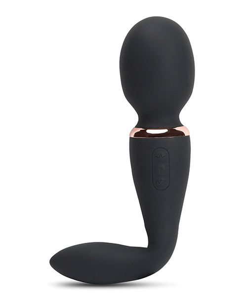 Nu Sensuelle XLR8 Alluvion Silicone Rechargeable Wand Massager - Black/ Rose Gold