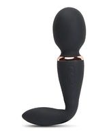 Nu Sensuelle XLR8 Alluvion Silicone Rechargeable Wand Massager - Black/ Rose Gold