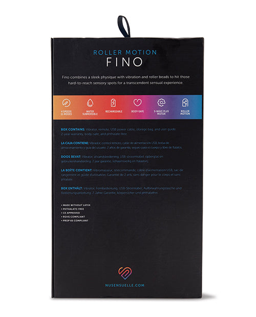 Nu Sensuelle Andii Fino Roller Motion Rechargeable Silicone Anal Plug with Remote Control - Navy Blue