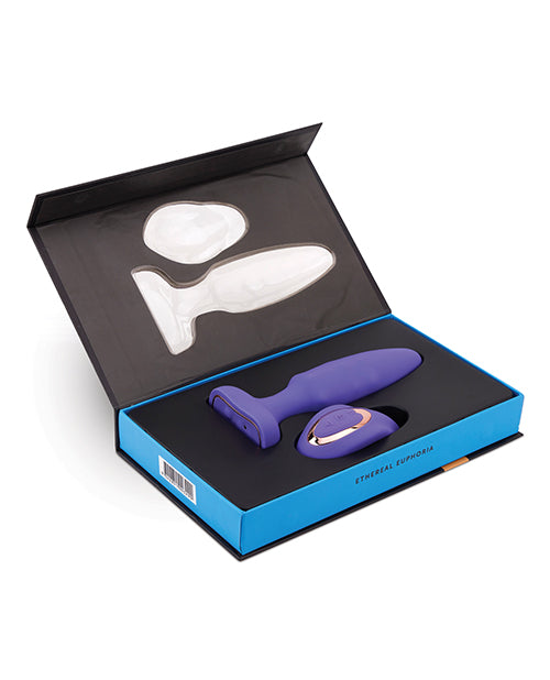 Nu Sensuelle Andii Fino Roller Motion Rechargeable Silicone Anal Plug with Remote Control - Ultra Violet