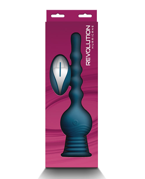 Revolution Hurricane Rechargeable Silicone Vibrator with Remote Control - Teal