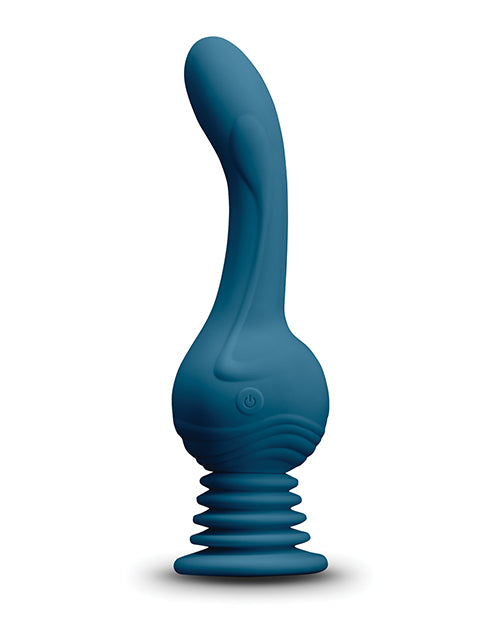 Revolution Earthquake Rechargeable Silicone Vibrator with Remote Control - Teal