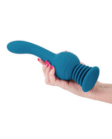 Revolution Earthquake Rechargeable Silicone Vibrator with Remote Control - Teal