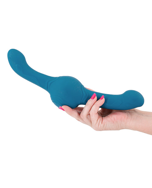 Revolution Tsunami Rechargeable Silicone Vibrator with Remote Control - Teal