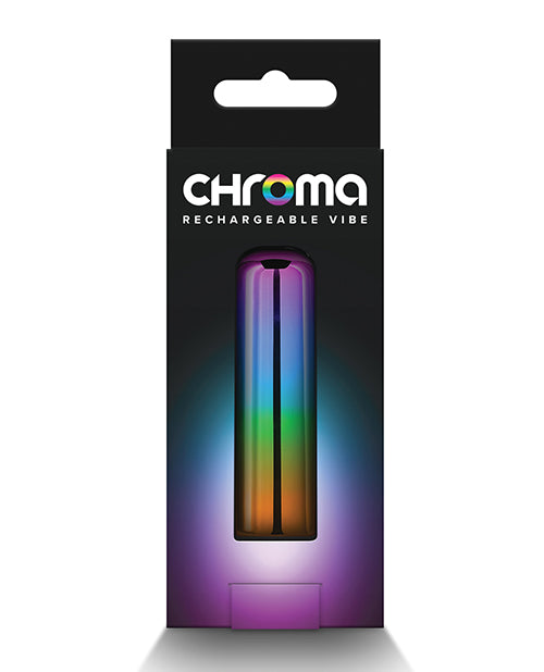 Chroma Rainbow Rechargeable Vibrator - Small - Multicolor