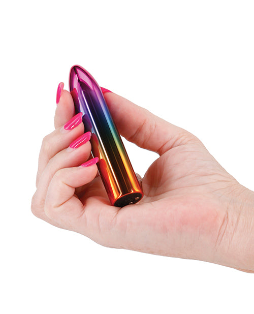 Chroma Rainbow Rechargeable Vibrator - Medium - Multicolor