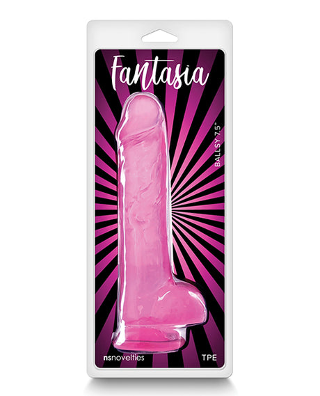 Fantasia Ballsy 7.5" Dildo - Pink