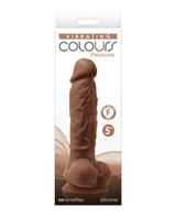 Colours Pleasures 5" Vibrating Dildo - Brown