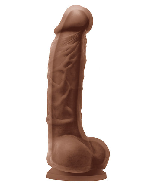 Colours Dual Density Silicone Dildo 5in - Caramel