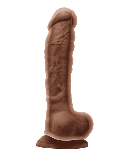 Colours Dual Density Silicone Dildo 8in - Caramel