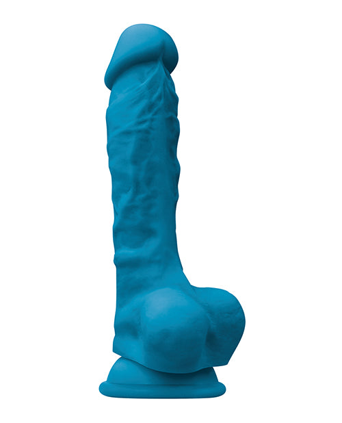 Colours Pleasure Silicone Dildo 7in - Blue