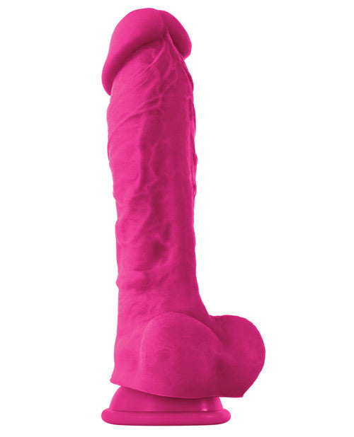 Colours Pleasures Silicone Dildo 8in - Pink