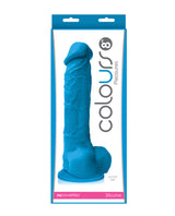 Colours Pleasures 8" Dildo w/Suction Cup - Blue