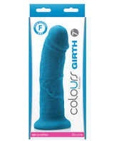 Colours Pleasures Girth Silicone Dildo 7in - Blue