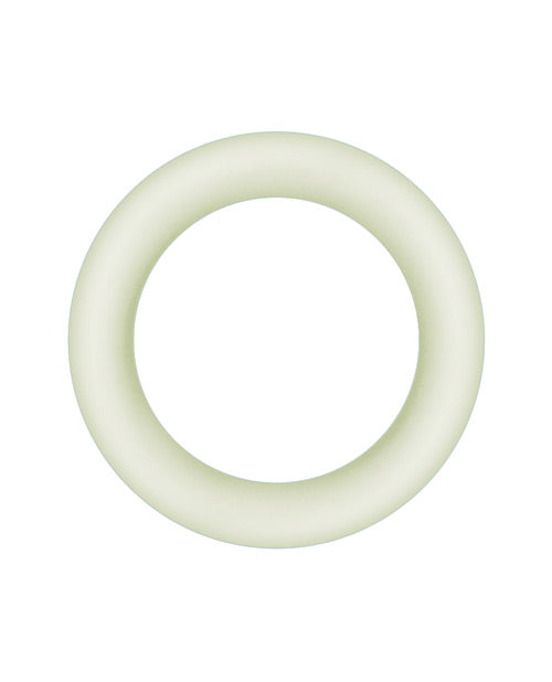 Firefly Halo Medium Silicone Cock Ring Glow In The Dark - Clear