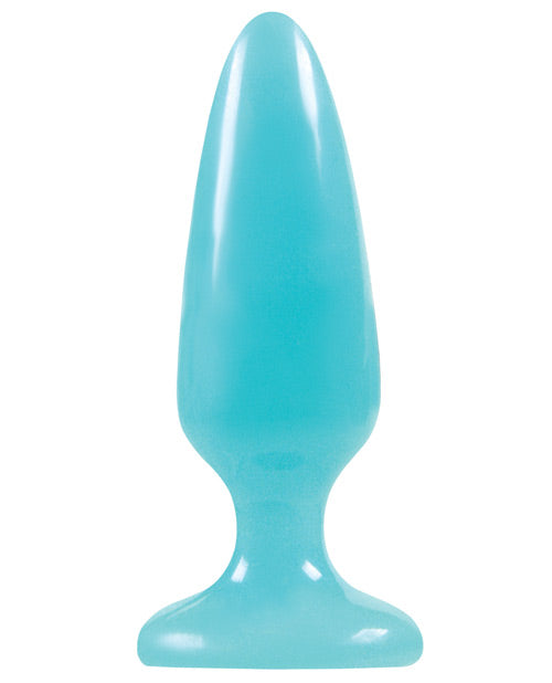 Firefly Pleasure Plug Butt Plug Glow In The Dark - Blue